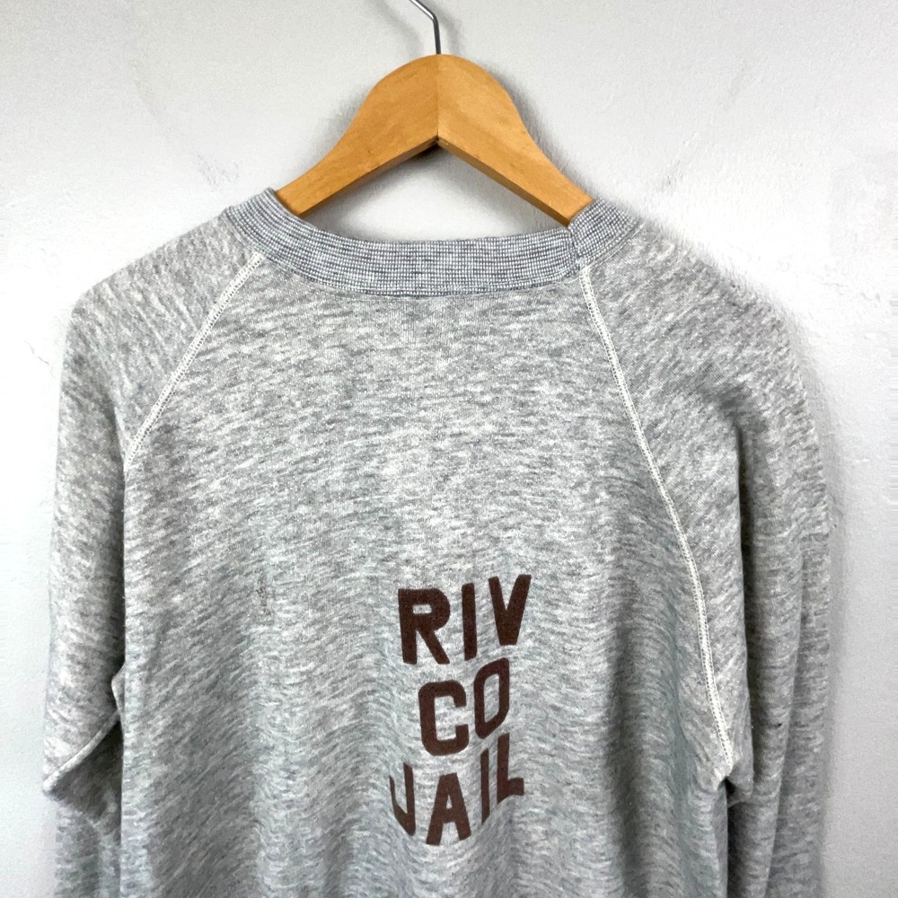 Vintage Riverside County Jail "Riv Co Jail" Sweater Sportswear 50 / 2X Gray USA